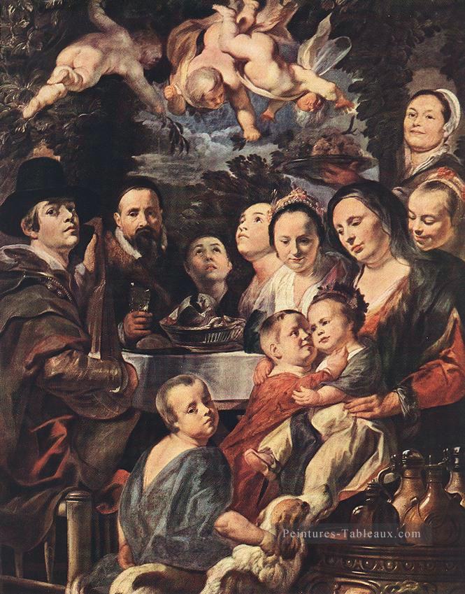 Autoportrait entre parents frères et sœurs baroque flamand Jacob Jordaens Peintures à l'huile